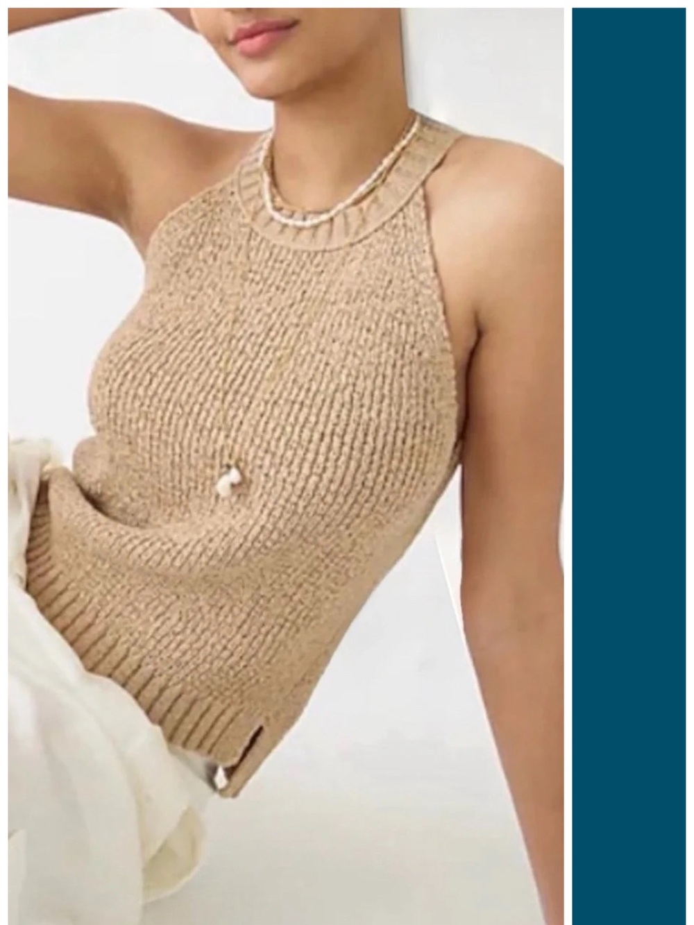 J. Crew High Neck Sweater Tank in Camel Size XS Preppy Fall